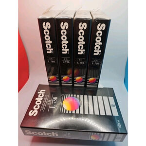 Lot Of 5 Scotch Video Cassette EG L 750 Beta Max Blank New Sealed 229 m VTG 1988